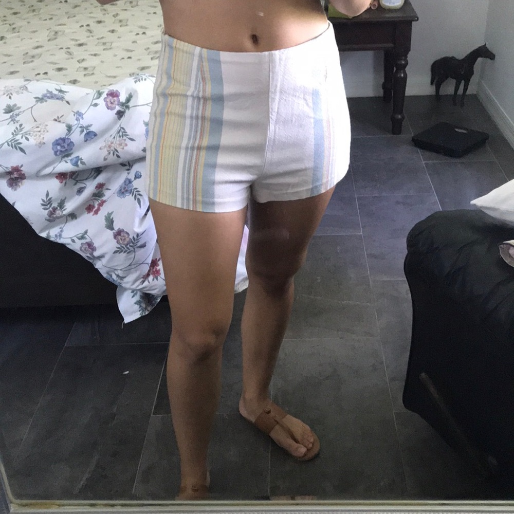 Free people striped canvas shorts